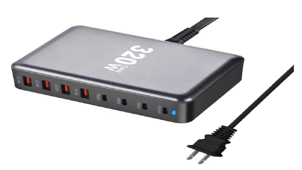 320W GaN USB-C Fast Charger – 8-Port De...