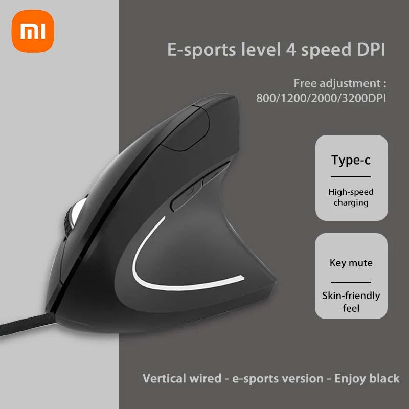 Mouse da gioco ergonomici verticali wireless Bluetooth 2.4GHz - Tastiere elettroniche regolabili a 1600 DPI