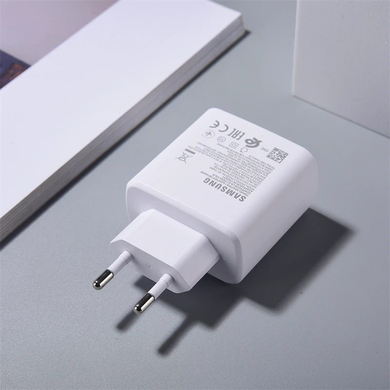 SAMSUNG 45W Super Fast Charger for Galaxy S24 S25 Z Flip Fold 6 5 4 S24 S23 S22 Note20 Ultra Plus A55 5A USB C to USB C PD Cable
