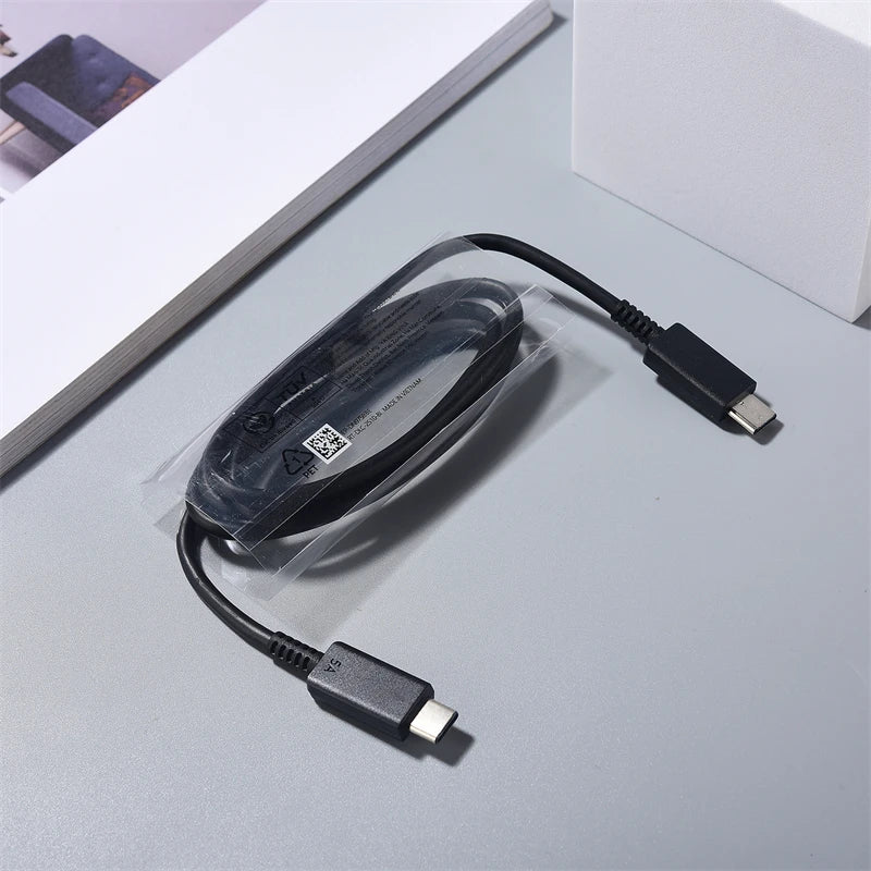 SAMSUNG 45W Super Fast Charger for Galaxy S24 S25 Z Flip Fold 6 5 4 S24 S23 S22 Note20 Ultra Plus A55 5A USB C to USB C PD Cable