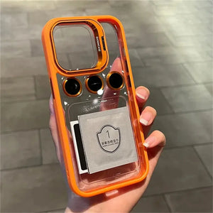 Camera Stand Cases with Lens Protection For iPhone 15 Pro Max (with Free Camera Lens)