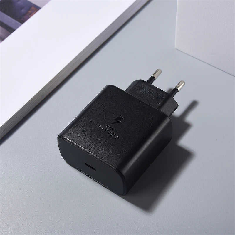 SAMSUNG 45W Super Fast Charger for Galaxy S24 S25 Z Flip Fold 6 5 4 S24 S23 S22 Note20 Ultra Plus A55 5A USB C to USB C PD Cable