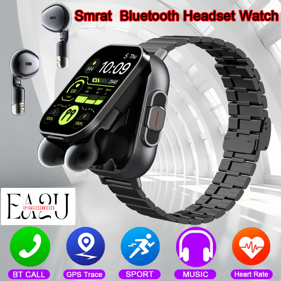 Smart Watch 2 in 1 With Earphone