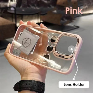 Camera Stand Cases with Lens Protection For iPhone 15 Pro Max (with Free Camera Lens)