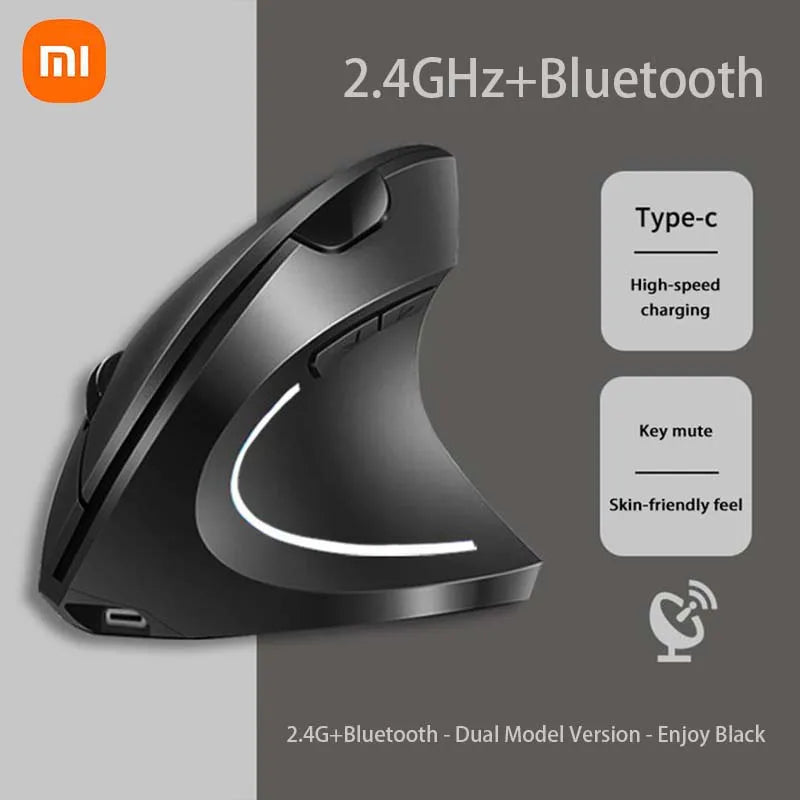 Mouse da gioco ergonomici verticali wireless Bluetooth 2.4GHz - Tastiere elettroniche regolabili a 1600 DPI