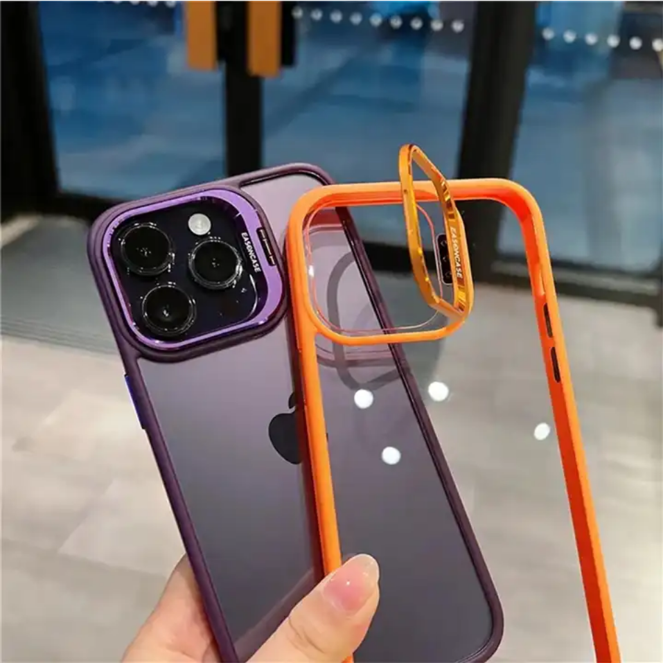 Camera Stand Cases with Lens Protection For iPhone 15 Pro Max (with Free Camera Lens)
