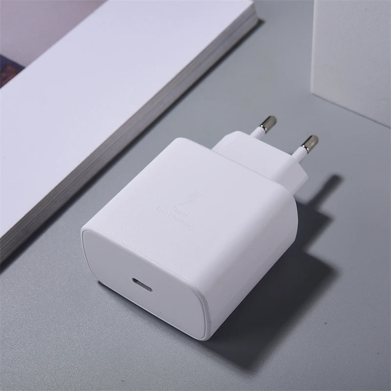 SAMSUNG 45W Super Fast Charger for Galaxy S24 S25 Z Flip Fold 6 5 4 S24 S23 S22 Note20 Ultra Plus A55 5A USB C to USB C PD Cable